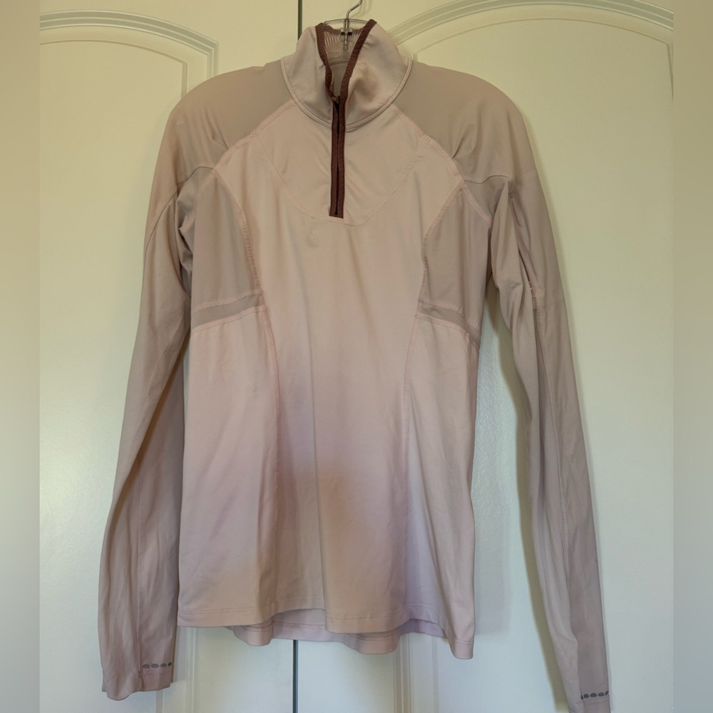 LuluLemon light pink quarter zip pullover